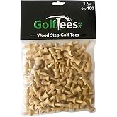 Step Down Golf Tees - Wooden Castle, Precision Height Golf Tees