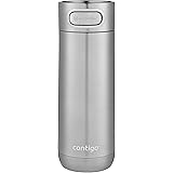 Contigo Luxe Vacuum-Insulated Stainless Steel Thermal Travel Mug, Leak-Proof 16oz Reusable Coffee Cup or Water Bottle, Fits U