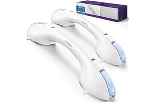 KEKOY 17.5 Inch Suction Grab Bars for Bathtubs and Showers with Indicator 2 Pack- Heavy Duty Safety Shower Handle for Seniors