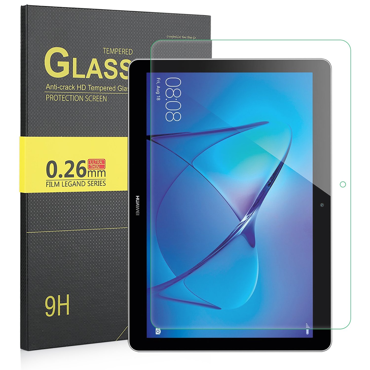 ELTD Huawei MediaPad T  Protector de pantalla Premium templado vidrio  mm Protector de