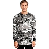 TWCHAS Men's Camo Long Sleeve Shirt - Military Tactical & Fishing T-Shirt, Suitable for Outdoor and Everyday Wear