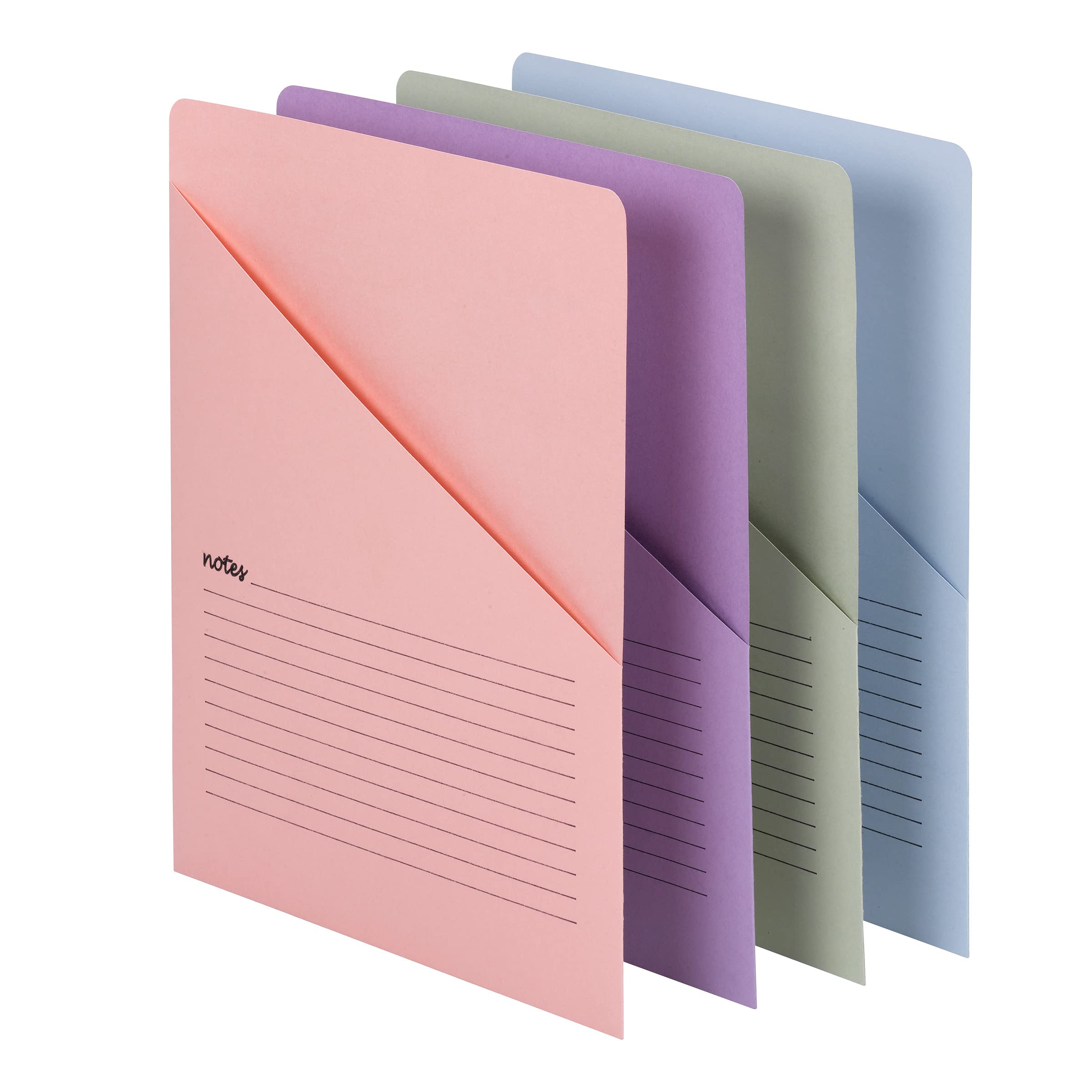 Smead Organized Up Notes Slash File Jacket, Letter Size, Assorted Colors, 12 per Pack (75429)