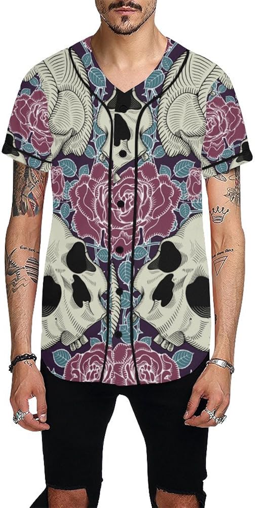 dia de los muertos button up shirt