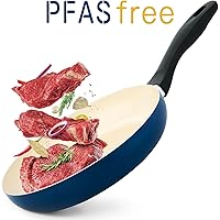 GREECHO 9.5 " Ceramic Frying Pan, PFAS & PFOA FREE Nonstick Frying Pan, Double Layer Ceramic Coating Non Sticking Frying…