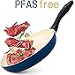 GREECHO 9.5 " Ceramic Frying Pan, PFAS & PFOA FREE Nonstick Frying Pan, Double Layer Ceramic Coating Non Sticking Frying…
