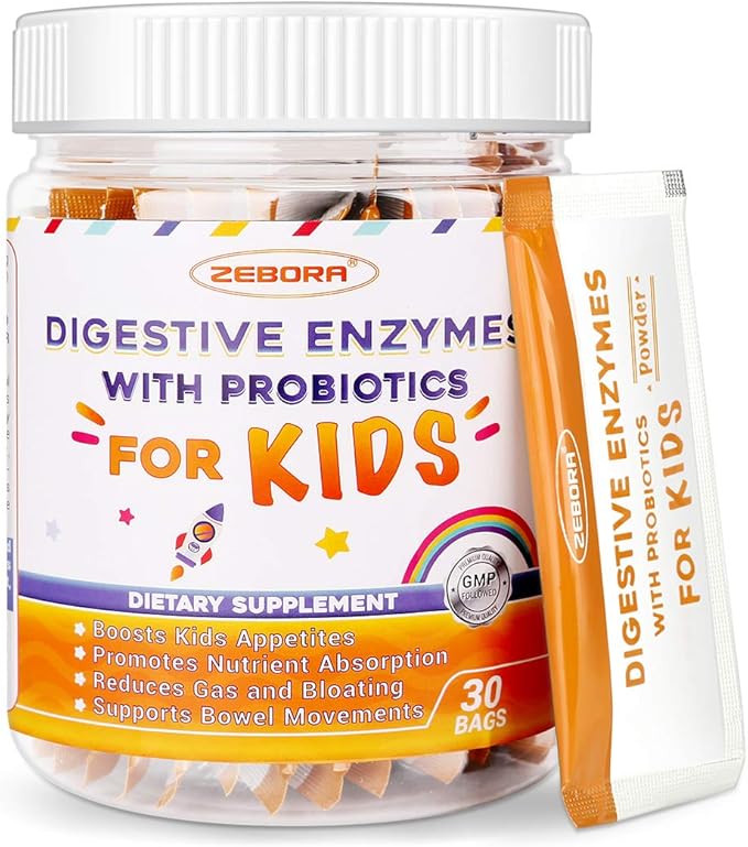 DigestiveEnzymesforKids Plus ProbioticsandPrebiotics Powder for Your Child’s Body Promotes