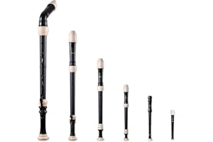 WOODI USA SMARTWOODI Recorder Set RS-605B Black & Ivory (Bass, Tenor, Alto, Soprano, Sopranino, & Garklein)