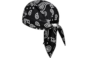 Greenery-GRE Quickly Dry Cycling Bandana Adjustable Pirate Headscarf Skull Beanie Motorcycle Bike Cap Helmet Liner