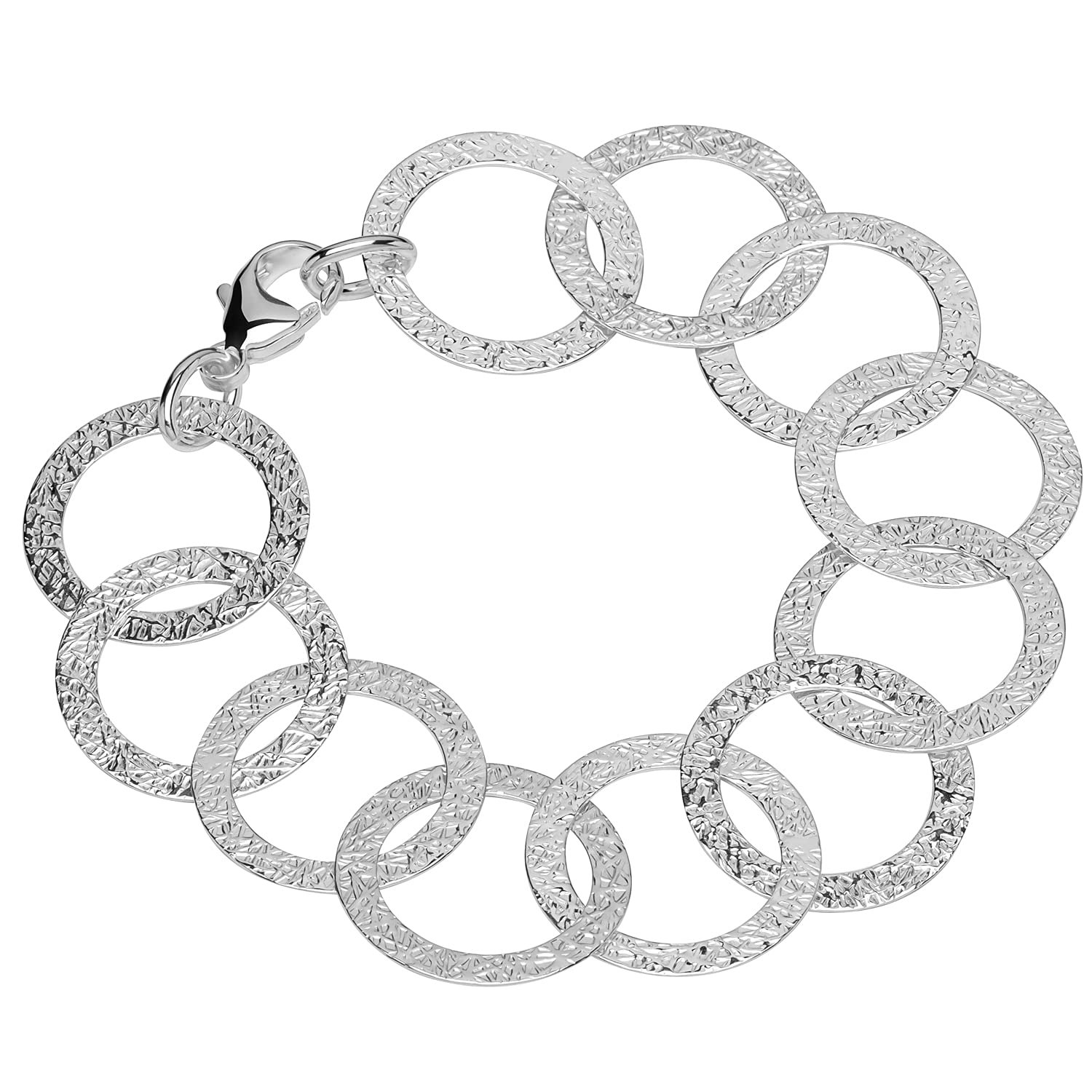 NKlaus bracelet 925 Sterling Silver 21cm Luna chain ladies designer bracelet exquisite 13004