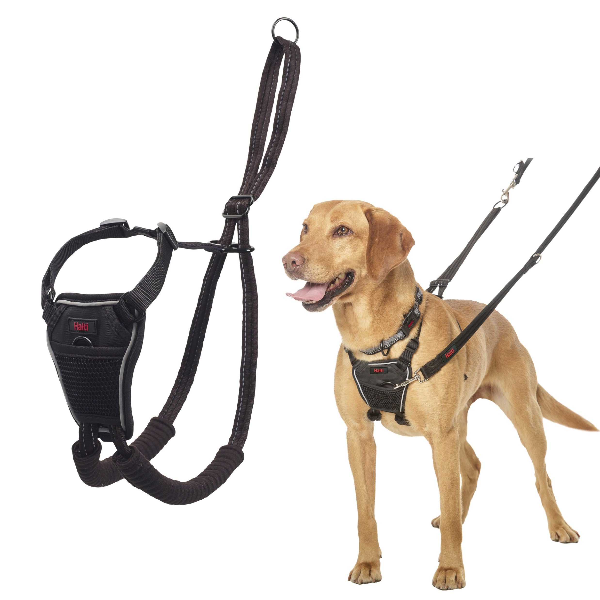 Halti No Pull Harness - Stop Your Dog Pulling on the Leash. Adjustable, Lightweight and Easy to Use. Reflective Dog Training Harness for Medium Dogs (Size M, Black) โ image 1