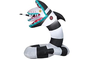 Gemmy Airblown Inflatable Beetlejuice Sandworm, 3 ft Tall, Multicolored