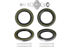 Hitchvoyager 4PCS 1.719" ID x 2.565" OD Trailer Wheel Hub Spindle Double Lip Grease Seal with 4 Cotter Pins for 3500 LB #84 Trailer Axle Dexter Replace 171255TB 10-19