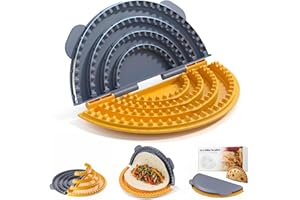 4-in-1 Tortilla Sealer, Tortilla Crimper Maker for 4”, 6”, 8”, 10” Wraps, Detachable Shark Tooth Design, BPA-Free, Dishwasher
