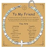 KORATER Cross Bracelet for Women, Christian Gifts for Women Confirmation Baptism Easter Gifts Unique Gift for Friends Mom Sister in Christ Niece Birthday Christmas