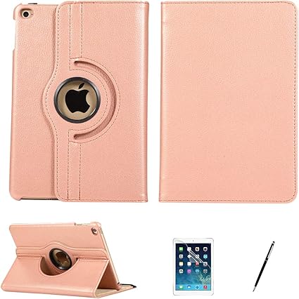 Amazon 保護フィルム付き 両用タッチペン付き Hotsaleuk アイパッド カバー Ipad Mini 4 第4世代 の アイパッド 手帳型 ケース 360度回転 横置き 縦置きスタンド機能は ローズゴールド Hotsaleuk タブレットケース 通販