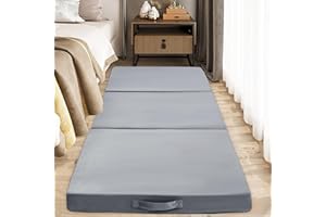 BALAPET Floor Lounger Pillow,Foldable Soft Memory Foam Floor Pillow Portable 3-Piece Folding Pillow with Handle,Suit for Meditation,Playing,Yoga,Reading,Sleeping(Light Gray)