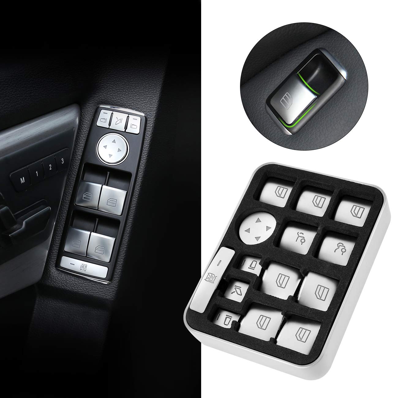 Lift Button Sticker Mua ALAVENTE Car Window Glass Lift Button Trim Cover Sticker for ...
