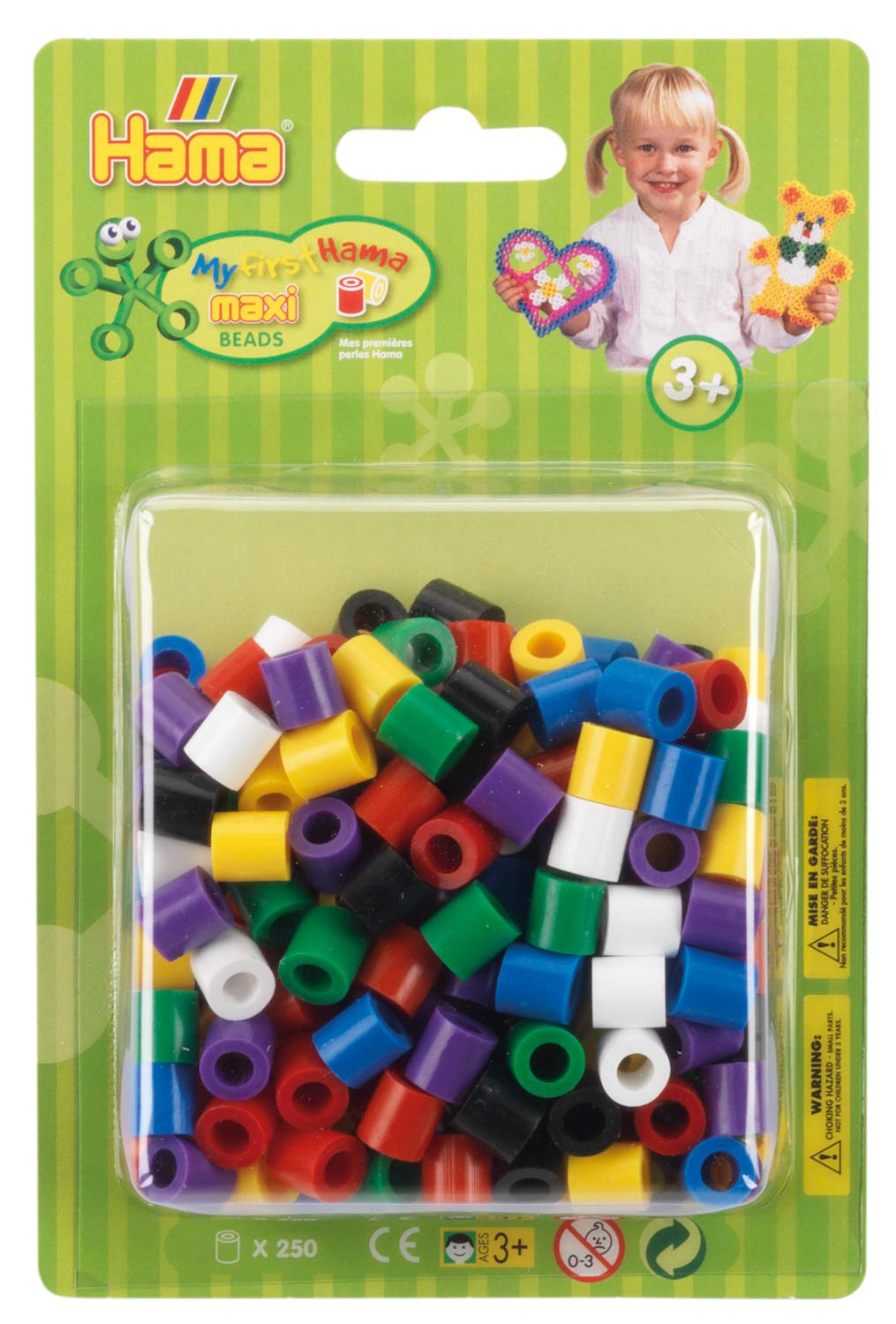 Hama 250 Maxi Beads in Blister Solid Mix