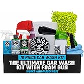 Chemical Guys 10-Piece Arsenal Builder Car Wash Kit with Foam Gun, Bucket, and 3 - 16 fl oz Car Care Products & Chemicals - Works with Garden Hose for Trucks, SUVs, Motorcycles, and More