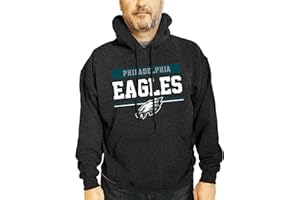 Team Fan Apparel NFL Adult Gameday Charcoal Hooded Sweatshirt - Cotton & Polyester Blend - Stay Warm and Represent Your Team