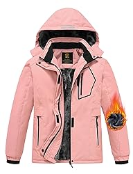 MoFiz Girls Ski Jacket Waterproof Fleece Lined