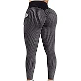 JGS1996 Butt Lifting Leggings for Women Tummy Control Workout Yoga Pants High Waisted Scrunch Booty Gym Tights