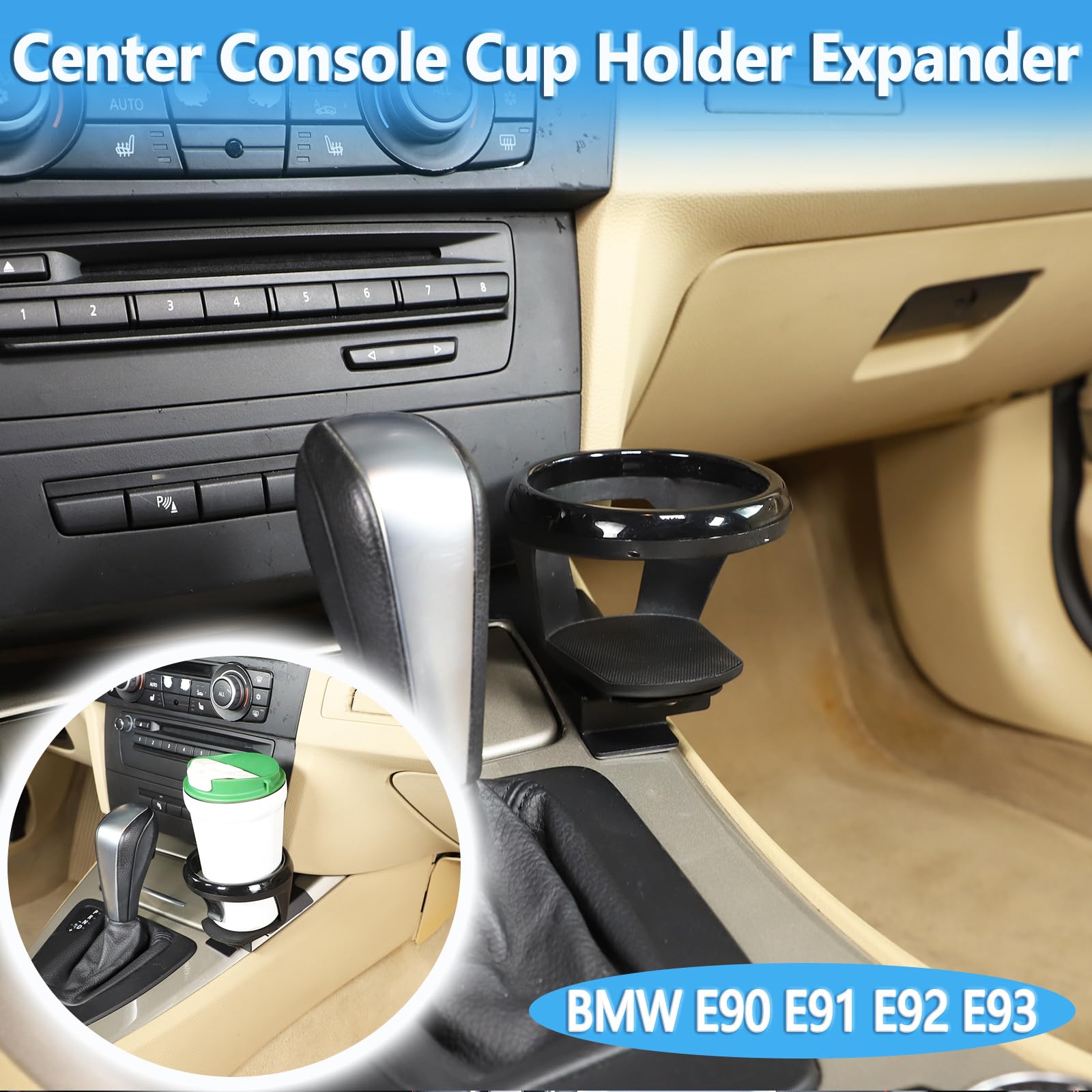 Condition photo showing New/Like New for center console water cup holder compatible with bmw 3 series 2005-2012 e90 e91 e92 e93 325i 320i 318