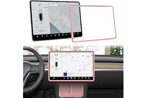 frani Screen Frame Protector Pink Designed for Tesla Model 3 (2025-2017), Tesla Model Y (2025-2020),Interior Decor Accessories for Tesla Model Accessories