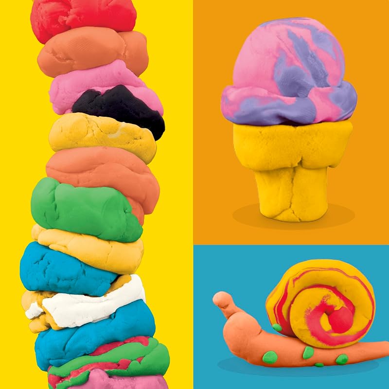 , Mes Couleurs préférées, Pack de 9 Pots de pâte à Modeler, Loisirs créatifs pour Filles et Garçons dès 2 Ans, Idèe Cadeaux pour Anniversaires