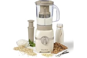 Starfrit Nut Milk & Smoothie Blender – 28oz (828ml) Capacity - Stainless Steel Blade - Removable Filter - Measuring Cap - 300