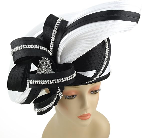 black & white hats for wedding