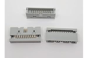 PC Accessories - Connectors Pro 10-Pack 2X10 20P Dual Rows 2.54mm Shrouded IDC Male Header, 20 Pins Connectors for 1.27mm Flat Cable