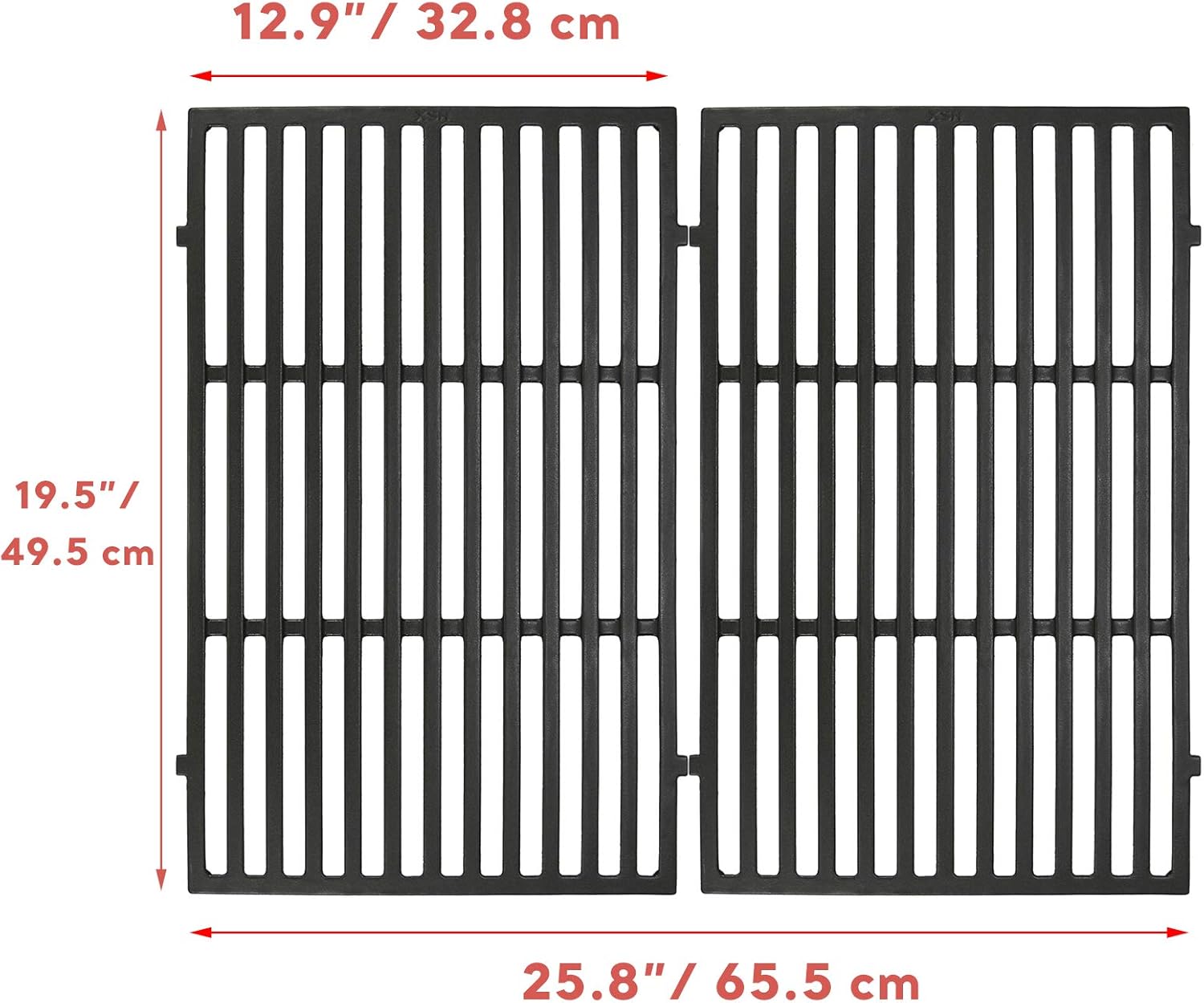 Denmay 7524 49.5cm Cast Iron Grill Grates Cooking Grid for Weber Genesis E-310/ E-320/ E-330, Genesis S-310/ S-320/ S-330 - Image 4