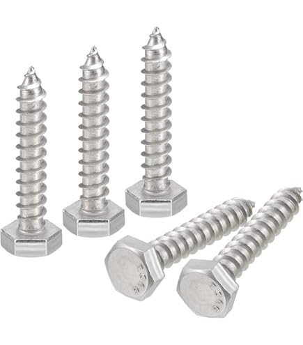 Prime-Line Hex Lag Screws 3/8x1.5 Inch | Zinc Plated Steel Heavy-Duty Wood Screws 25-Pack