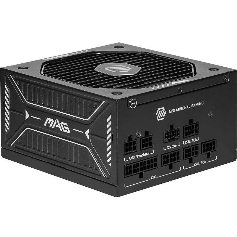 MSI MAG A750GLS 750W ATX 3.1 PSU 80 PLUS Gold PCIe 5.1 Native 12V-2x6
