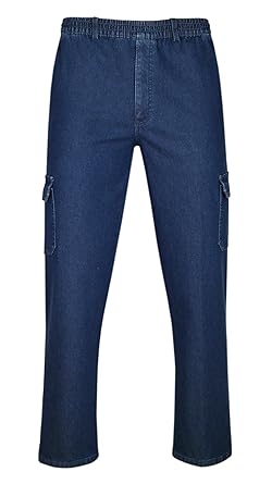 Herren Thermojeans, Thermo Stretch Schlupfjeans Schlupfhose, Winter Cargo Pants