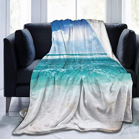 AOOEDM Blanket - Manta Estampada con diseño de Cielo Azul y Paisaje
