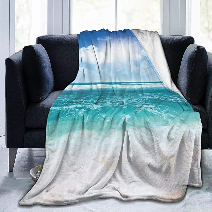 AOOEDM Blanket - Manta Estampada con diseño de Cielo Azul y Paisaje