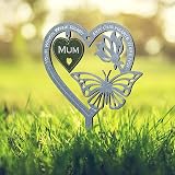 YIJOY Butterfly Memorial Plaque Weatherproof Garden Ornament for Loved Ones view 3