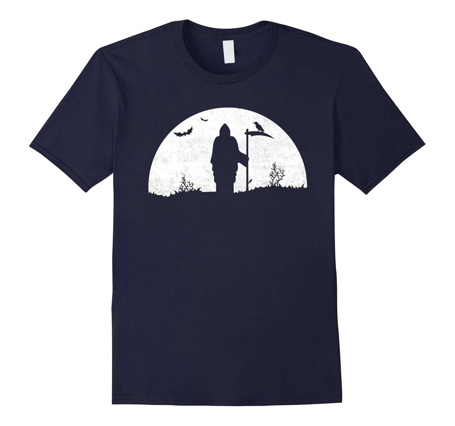 Death Grim Reaper Halloween T Shirt Distressed Vintage Look-ANZ