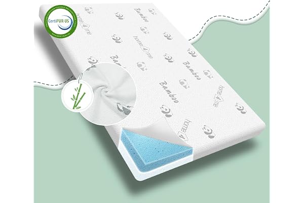 Home4me Bamboo Pack and Play Mattress 38" x 26" x3'', Dual Sided Playpen Mattresses, Breathable Pack n Play Mattress Memory F