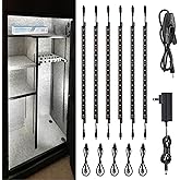 TORCHSTAR LED Safe Lighting Kit, (6) 12 Inch Linkable Light Bars + Rocker Switch + UL Power Adapter, 900LM, Input 100-240V, for Under Cabinet Gun Safe Locker Closet Showcase, 5000K Daylight