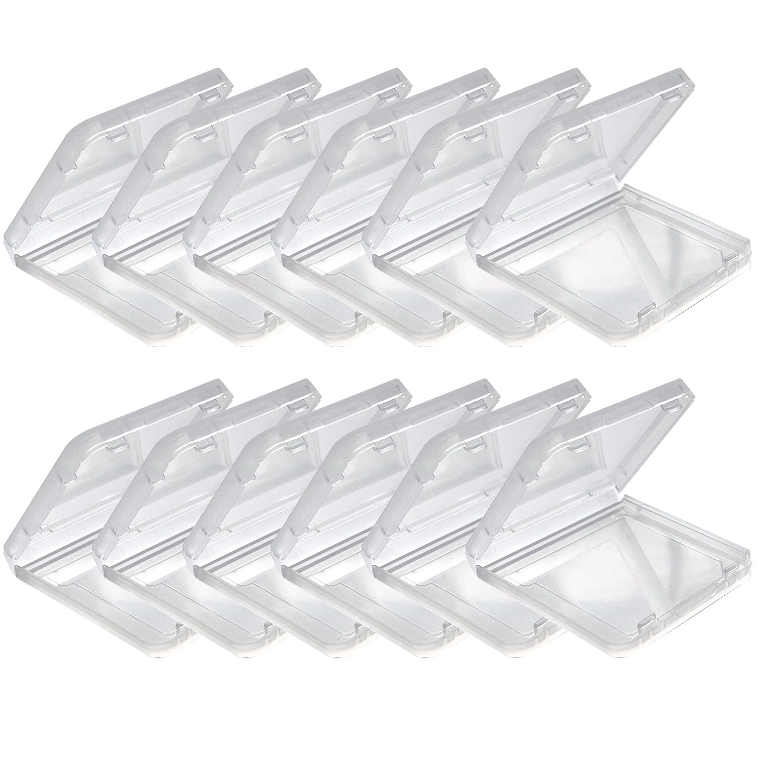 12Pcs Game Case Clear Game Card Box Anti Dust Cover Transparent Storage Box Case for DS 3DS DSI Protective Single Cartridge Holder