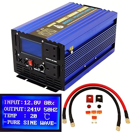 Amazon.es: YQX 3000 W (Pico) 1500 W CC 12 V a AC240 V Inversor de ...