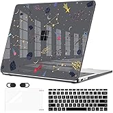 Case Compatible with Model 2095 Microsoft Surface Laptop 13 inch Windows 11 Copilot+PC+Touchscreen 2025, Cute Printed Pattern Plastic Hard Shell Case with Keyboard Cover Screen Film, Stars and Space