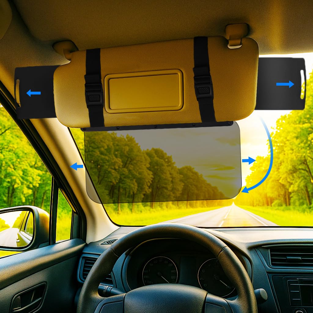 Photo 1 of VisorMate by DrivenVision – Sun Visor Extender for Car, Polarized Auto Sun Visor Extension with Side Panel, Car Visor Extender for Driver Side, SUV, Short People & Sun Glare Blocking