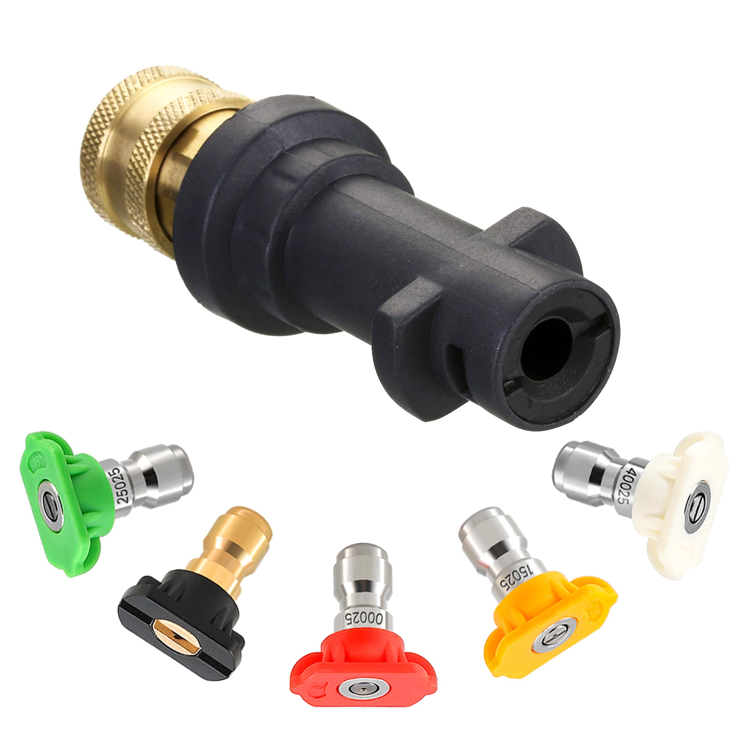 Photo 1 of M MINGLE Pressure Washer Gun Adapter with 5 Spray Nozzles, to 1/4'' Quick Connect Fitting