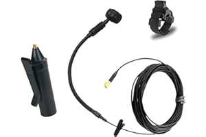 HEIMU Clip On Instrument Condenser Microphone + Universal Clip (for Clarinet)