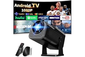 [Built-in Apps & 2026 Upgraded] Mini Projector Support 4K 1080P Auto Keystone 270° Rotatable with WiFi 6 and Bluetooth 5.2 Pr