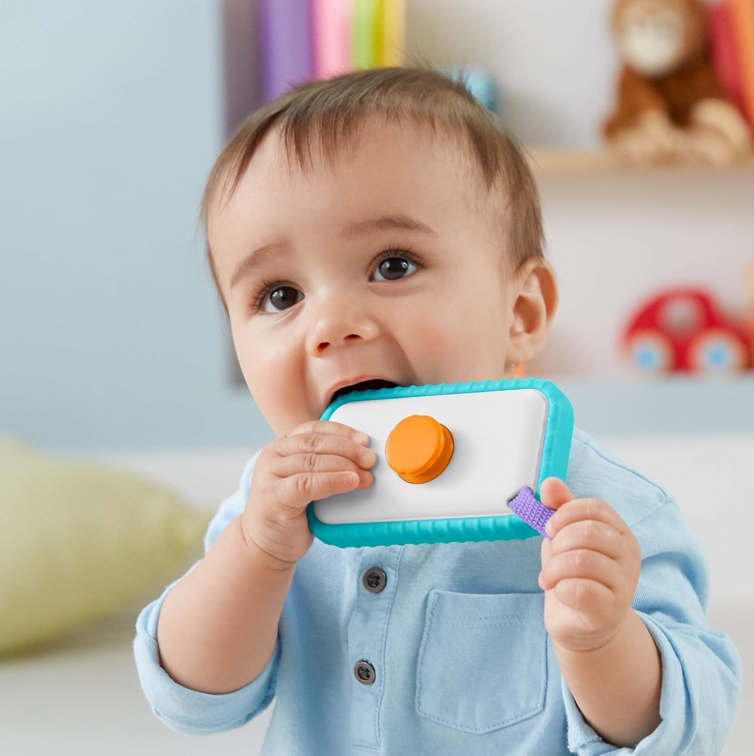 Fisher-Price #Selfie Fun Phone, Baby Rattle, Mirror and Teething Toy : Baby